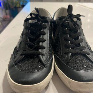 Golden Goose size 8 Black Sequins Sneakers / Tennis Shoes